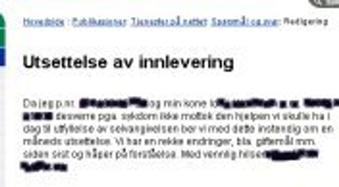 Sladdet svar på spørsmål fra Skatteetaten.