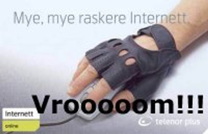 Annonse fra Telenor Plus om raskere Internett. Faksimile: Telenor Plus