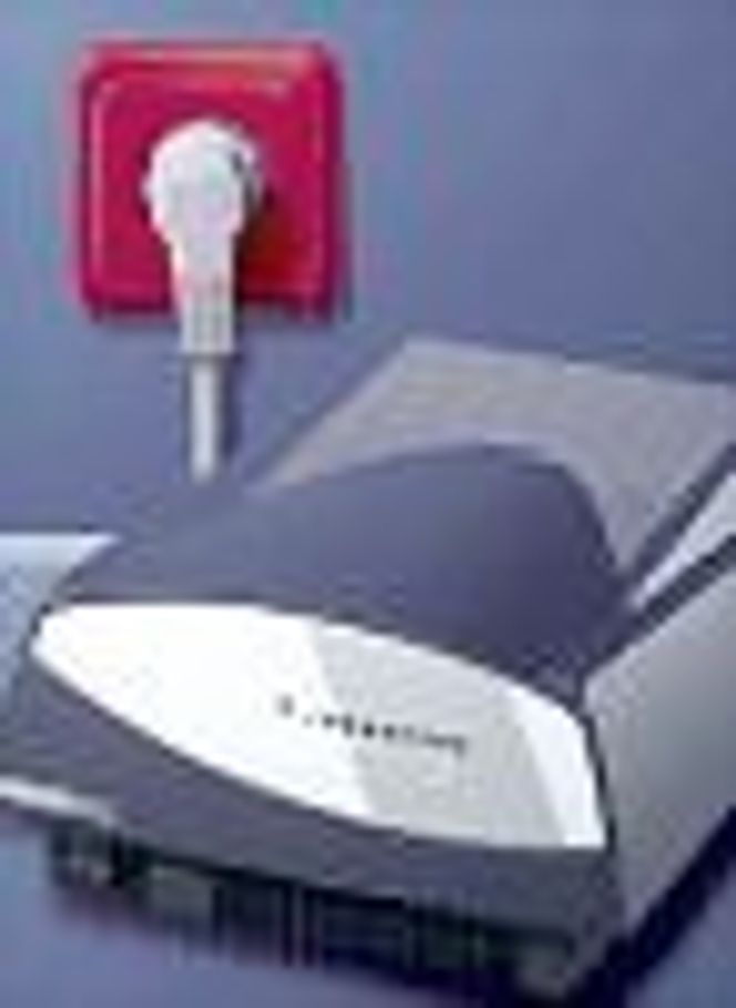 Ascom Powerline-modem. Illustrasjon: Ascom