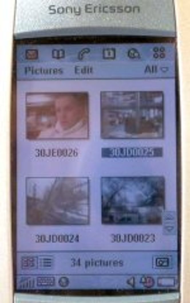 Bildebehandling på Sony Ericsson P800. Foto: Dinside.no