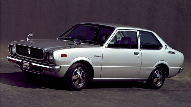 En 1974-modell Toyota Corolla. Foto: Toyota