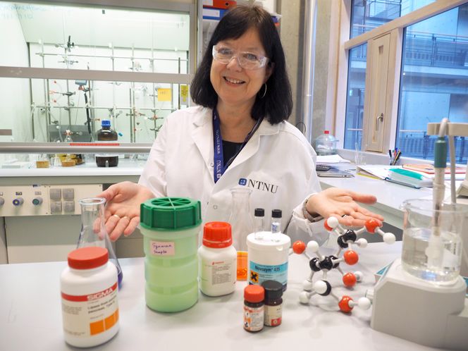 – Grønn kjemi er overordnet miljøkjemi. Den handler om hele livssyklusen til et kjemisk framstilt produkt, sier NTNU-kjemiker Elisabeth Egholm Jacobsen. Foto: Per Henning/NTNU