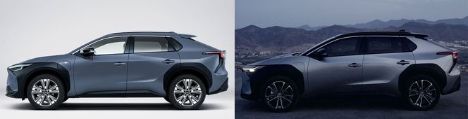 Solterra og bZ4x. Foto:  Subaru/Toyota