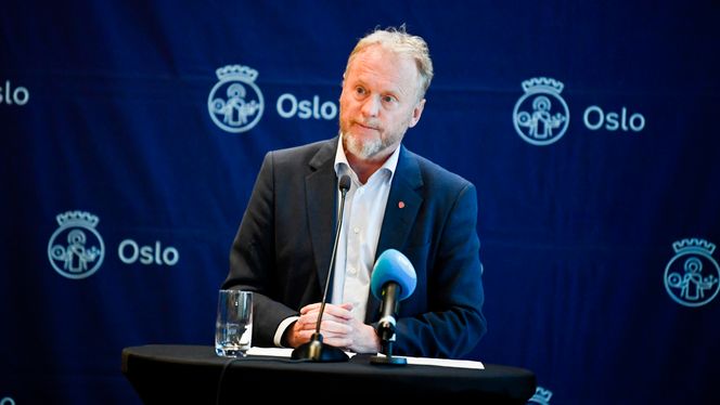 Byrådsleder Raymond Johansen (Ap) under pressekonferansen i Oslo rådhus. Foto:  Annika Byrde / NTB