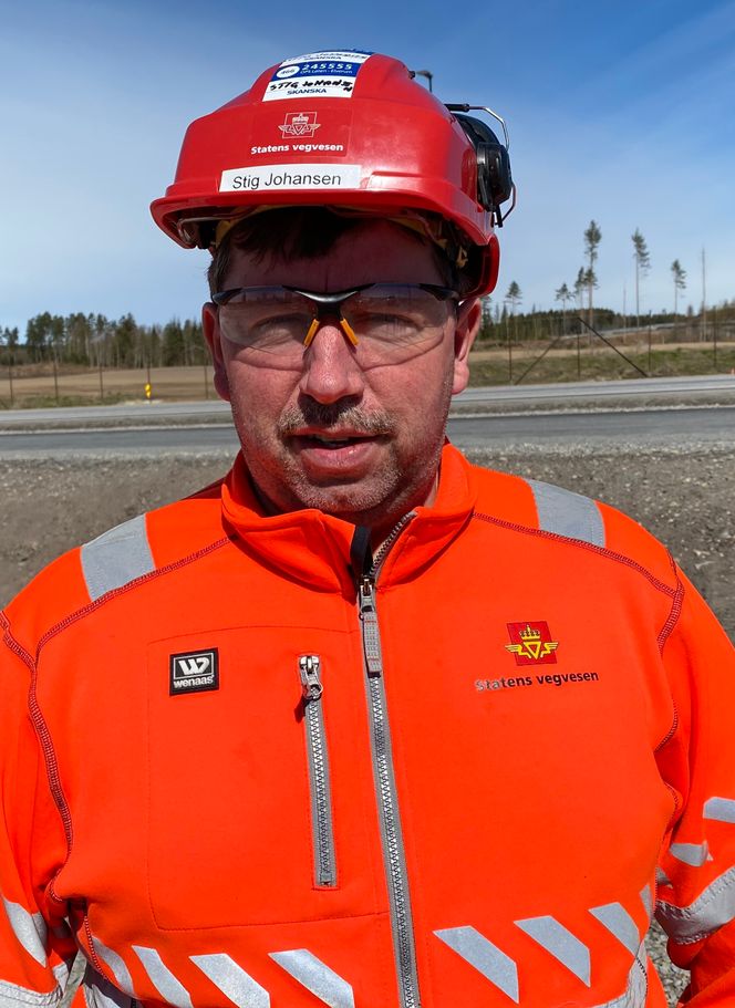 Byggeleder Stig Johansen i Statens vegvesen. Foto: Erik Larsstuen, Statens vegvesen
