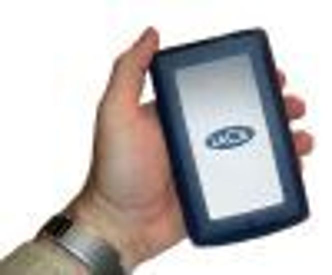 LaCie PocketDrive med USB- og FireWire-grensesnitt. Foto: LaCie