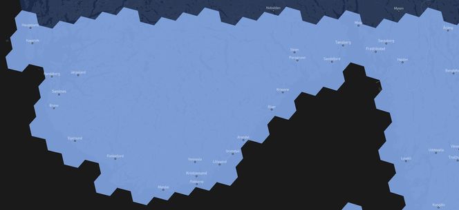 Dekningsområdet til Starlink i Norge. Faksimile: Starlink.com
