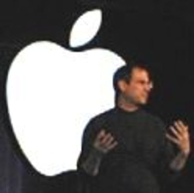 Steve Jobs under åpningstalen på Macworld Expo 1998.