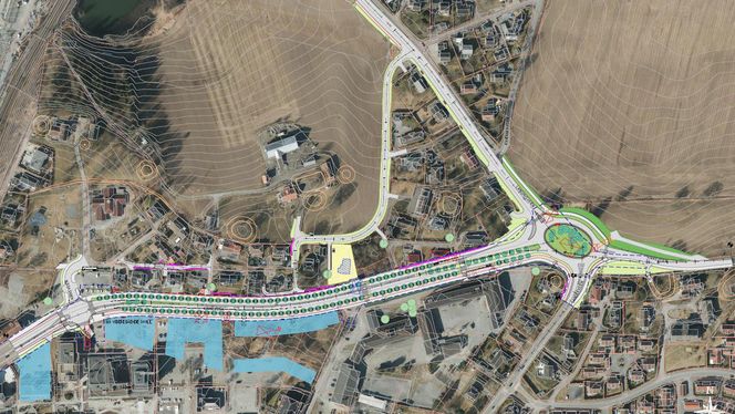 Fylkesvei 152 Kirkeveien er del av fylkesveinettet i Ski og ligger rett nord for dagens sentrumsområde. Foto:  Viken fylkeskommune