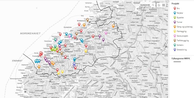 Dette av noen av prosjektene for fylkeskommunene de neste årene. Foto:  Jarle Skoglund