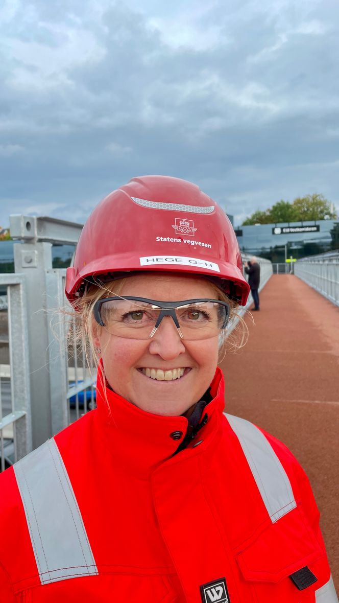 Hege Gran-Henriksen er byggeleder for E103 Fornebukrysset-Strand. Foto:  Dagrunn Husum, Statens vegvesen