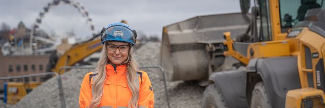 Ane Hassel, assisterende prosjektleder Isachsen Anlegg. Foto: TUM Studio