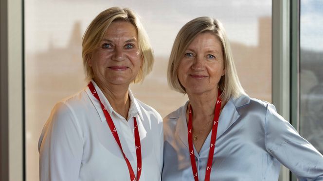 PÅDRIVERNE: Helen Gjester (t.v.) og Åse Bailey Pettersen i Innovasjon Norge var blant pådriverne av skaleringsprogrammet TINC for tolv år siden. De jobber tett sammen – Helen fra hovedkontoret og Åse fra Silicon Valley-kontoret. Foto: Innovasjon Norge