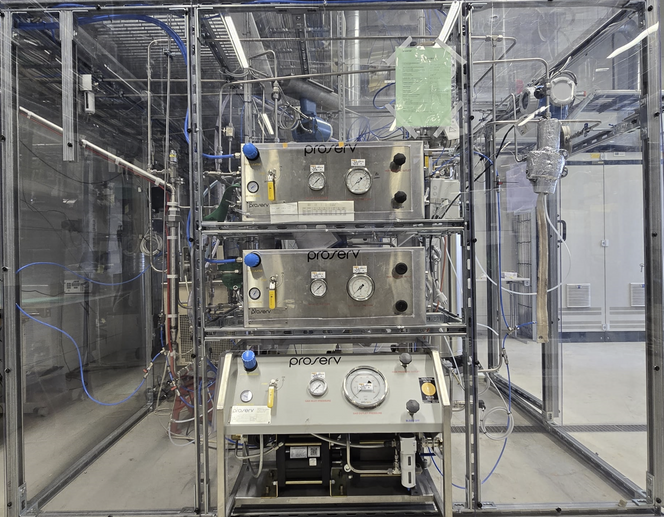 For noen år siden utviklet Sintef en spesialbygget CO₂-komprimerings- og kondenseringsenhet(CCLU) på Tiller i Trondheim. Her kan man kartlegge urenheter i CO2-produkter fra ulike fangstteknologier. Foto: Sintef