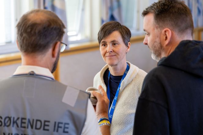 Ingrid Helen Hauge ved IFE. Foto: TUM Studio