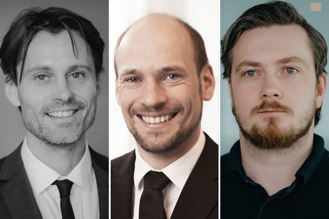 Artikkelforfatterne er Jon-Finngard Moe, avdelingsleder; Henning Kortvedt, gruppeleder konsulent og Kristoffer Hatland, gruppeleder sky, alle i Mnemonic systemintegrasjon. Foto: Mnemonic