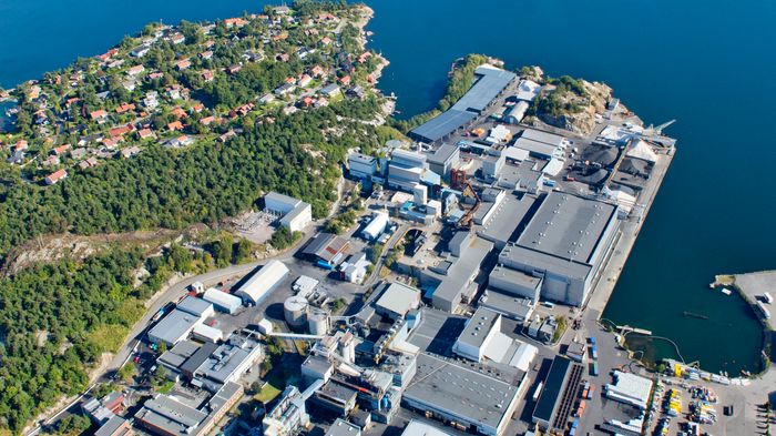 Fiskaa Verk i Kristiansand, en av Elkems mest sentrale lokasjoner i Norge. <i>Foto: Elkem</i>