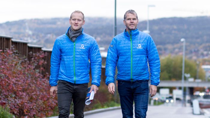 Thomas Bjørhusdal og Tore Bye ønsker å bidra til mer miljøvennlige løsninger i anleggssektoren.