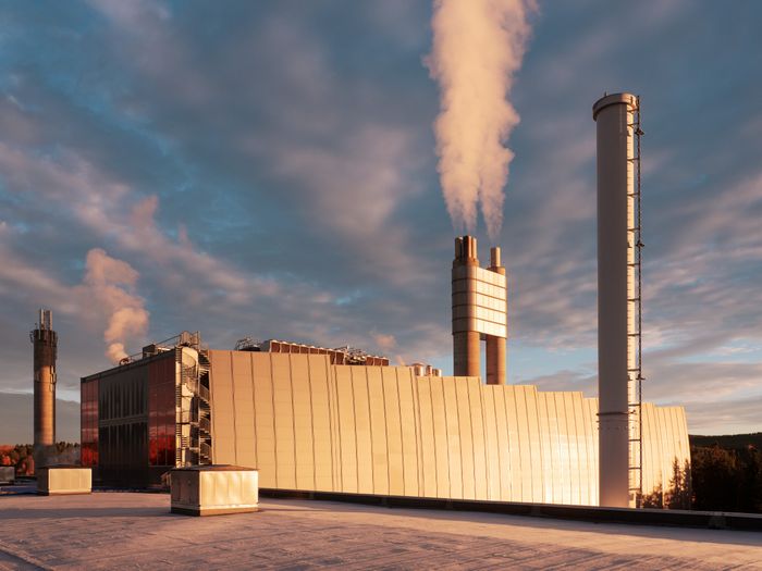 Fortum Oslo Varmes forbrenningsanlegg på Klemetsrud. CO2-utslippene tilsvarer utslippene 200.000 biler skaper årlig. <i>Foto:  Einar Aslaksen/ Fortum Oslo Varme</i>