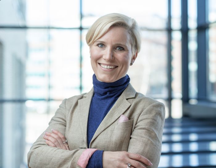 Birgit Farstad Larsen, divisjonsdirektør for Bygninger i COWI. <i>Foto:  Øyvind Ganesh Eknes</i>