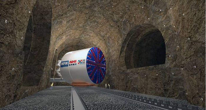 BIM-simulering av tunnelboremaskin, Liantang prosjektet (Hong Kongs lengste veitunnel).