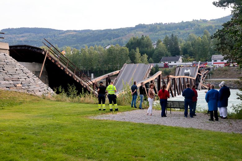 Den kollapsede brua ble åpnet i 2012.  <i>Foto:  Geir Olsen / NTB</i>
