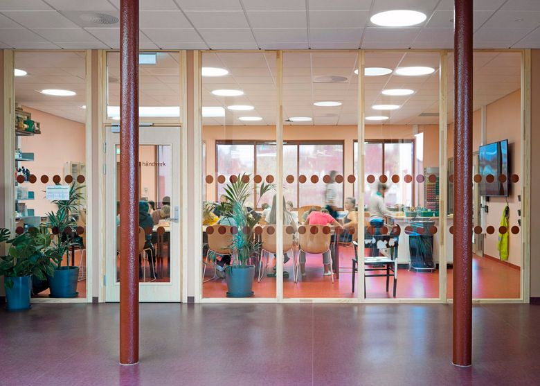 Kunst- og håndverksarealer ved Hebekk skole i Nordre Follo. <i>Foto:  Planforum Arkitekter</i>