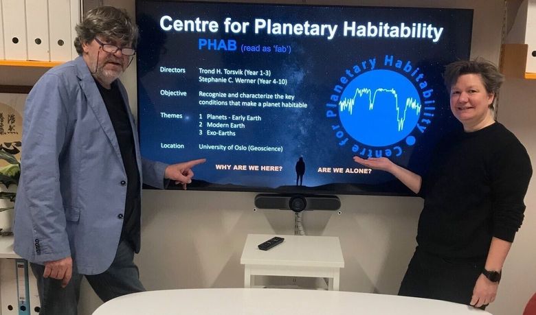 Trond Torsvik og Stephanie Werner skal lede Centre for Planetary Habitability. <i>Foto:  UiO</i>