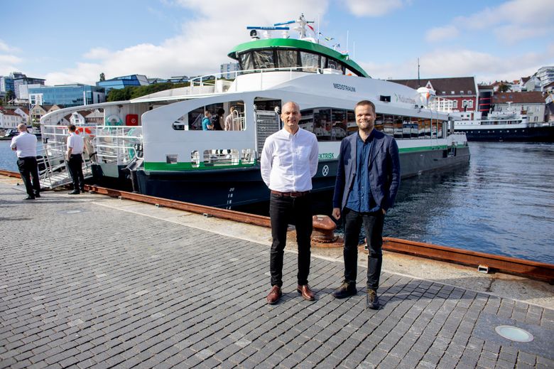 Norge har gått foran på ferger og hurtigbåter. MS Medstraum er verdens første batterielektriske hurtigbåt. Prosjektet ble støttet av EU. <i>Foto:  NCE Maritime Cleantech</i>