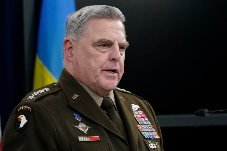 USAs forsvarssjef Mark Milley har gjentatte ganger stilt spørsmål ved om Ukraina rent militært vil være i stand til å gjenerobre Krim-halvøya fra Russland. <i>Foto:  Susan Walsh/ AP/ NTB</i>