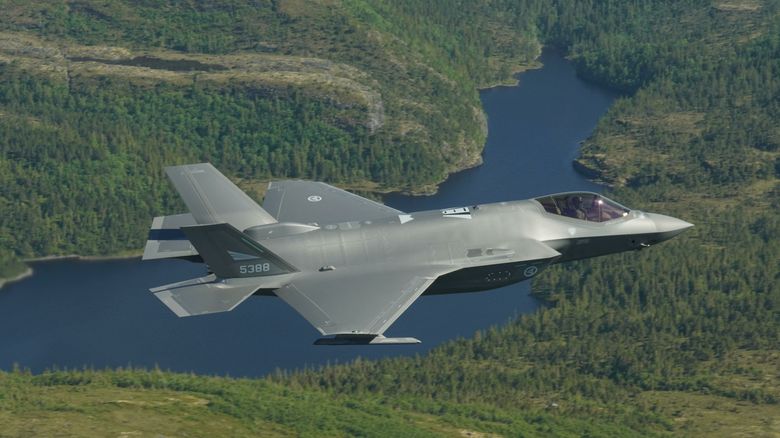 Også F-35A vil delta i øvelsen i Oslo-området. Kampflyene vil fly godt innenfor regelverket for flyving over tettbygde strøk, understreker Forsvaret. <i>Foto:  TTT-skvadron / Luftforsvaret</i>