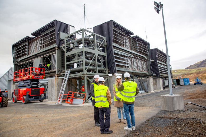 Orca-anlegget på Island hvor Climeworks fanger CO2 fra luft. <i>Foto:  Tormod Haugstad</i>