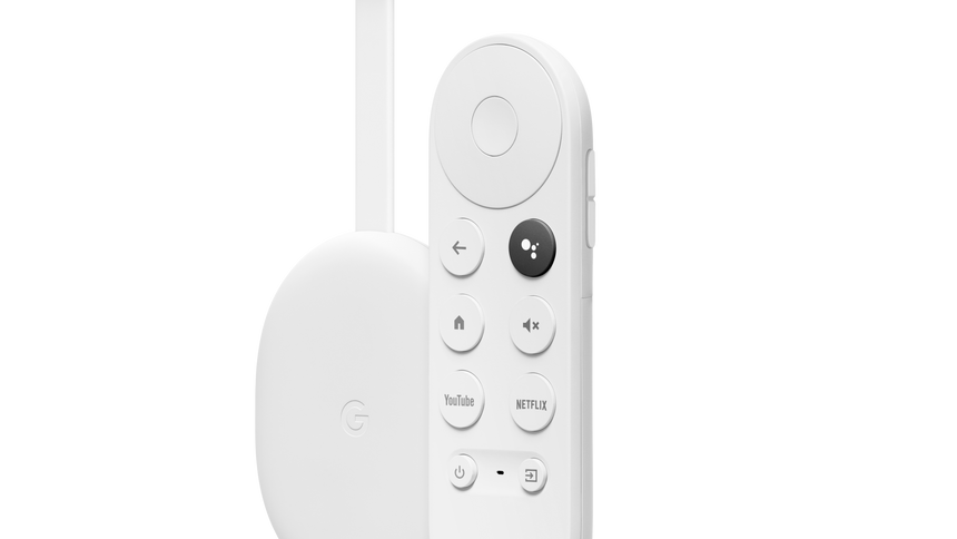 Google Chromecast med Google TV har fjernkontroll med mikrofon og gir deg mer underholdning og funksjonalitet enn noen TV-produsent klarer. Foto: Google