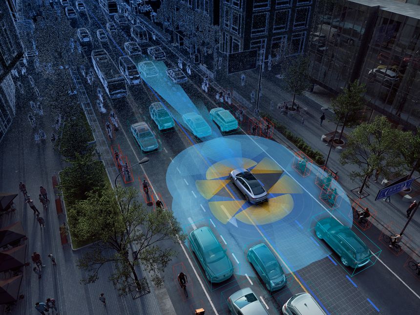 Et avansert system for førerassistanse skal gjøre bilen behagelig å kjøre. Parkeringsassistent er med på kjøpet Illustrasjon: Xpeng