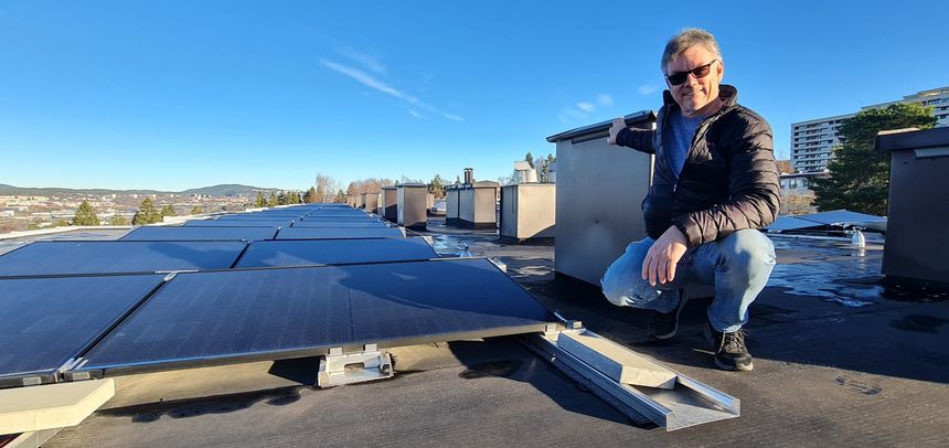 Terje Holmen ønsker å gjøre Lohøgda til Norges første hydrogenproduserende borettslag, fortalte TU nylig. Foto:  Knut Bjørheim