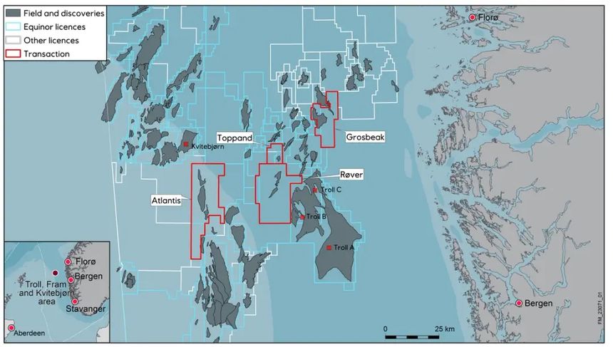 Equinor kjøper seg opp i flere funn i Nordsjøen. Nå planlegger de å bygge ut ved å benytte seg av infrastrukturen i området. Illustrasjon: Equinor