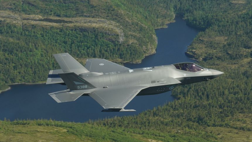 Også F-35A vil delta i øvelsen i Oslo-området. Kampflyene vil fly godt innenfor regelverket for flyving over tettbygde strøk, understreker Forsvaret. Foto: TTT-skvadron / Luftforsvaret