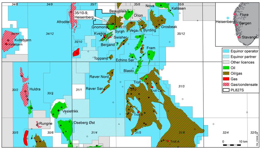 Heisenberg er det siste i rekken av funn i dette området. Fra før har Equinor funnet Echino Sør (2019), Swisher (2020), Røver Nord (2021), Blasto (2021), Toppand (2022), Kveikje (2022) og Røver Sør (2023). Illustrasjon: Equinor