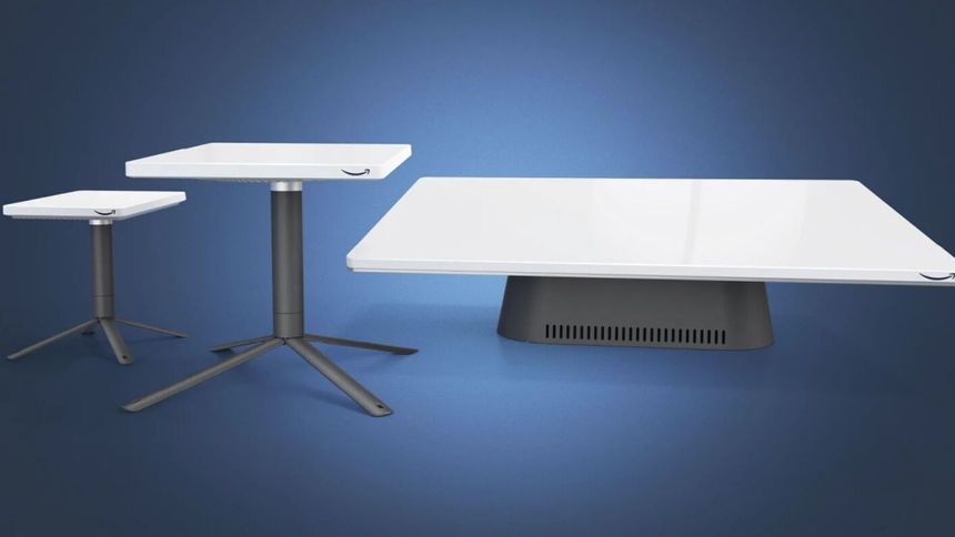 Amazon har allerede vist frem terminalene som Project Kuiper skal benytte, her avbildet. Foto: Amazon