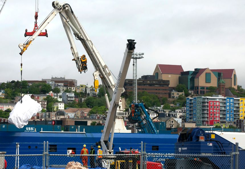 Vrakdelene ble funnet rundt 500 meter fra vraket av Titanic. Letingen tok fem dager og kostet trolig mange millioner dollar. Foto: Paul Daly / The Canadian Press / AP / NTB