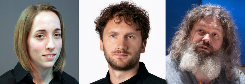 Runa Sandvik, Lars Gjesvik og Torgeir Waterhouse peker på forskjellige muligheter når det gjelder hvem som står bak dataangrepet på 12 norske departementer. Foto: Digi, Nupi, Digi