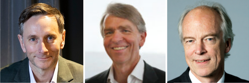 For å lykkes med å få mest mulig transport med minst mulig trafikk, kan vi se for oss en «digital vei» der vi bruker kunstig intelligens og teknologi for bedre kapasitetsutnyttelse, skriver Trond Winther (t.v.), Trond Hovland og Arve Føyen. Foto:  Privat