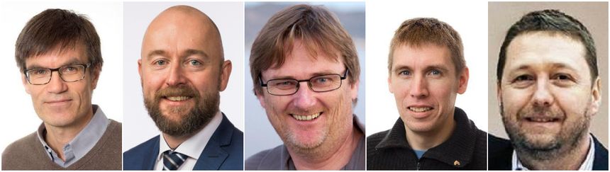 Havdata må, så langt det er mulig, deles globalt, mener Asgeir J. Sørensen (t.v), Eirik Sivertsen, Geir Johnsen, Martin Ludvigsen og Tor Arne Johansen ved NTNU. Foto: NTNU