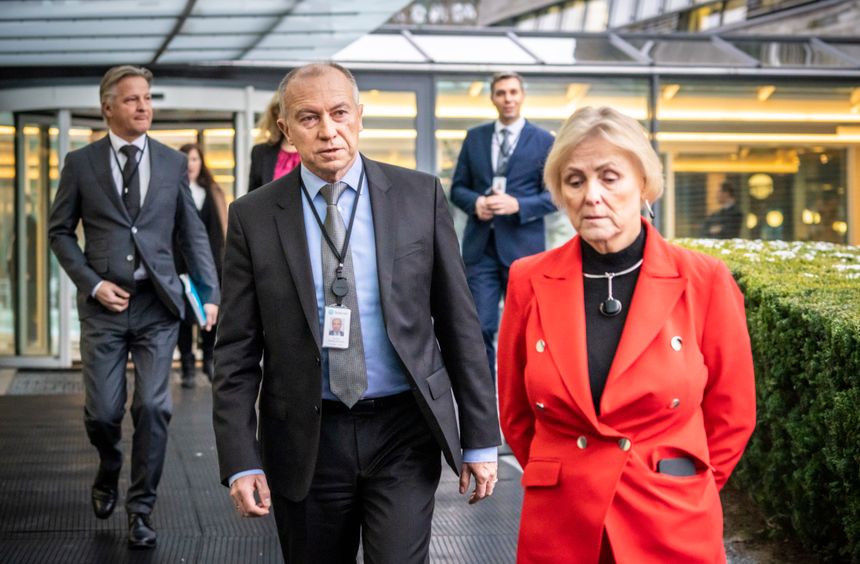 Avtroppende Statkraft-sjef Christian Rynning-Tønnesen sammen med avtroppende styreleder Thorhild Widvey i Statkraft. Foto: Ole Berg-Rusten