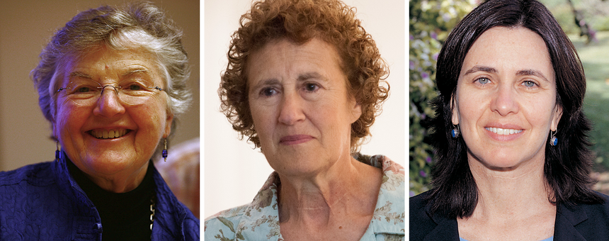 Frances E. Allen (t.v.), Barbara Liskov og Shafi Goldwasser er de eneste kvinnene som hittil har fått Turing-prisen. Foto: Wikipedia, Kenneth C. Zirkel CC BY-SA 3.0 og Wikipedia