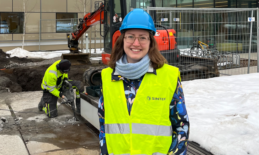 – Områdene fungerer som «innovasjonsknutepunkt» hvor vi tester nye løsninger for bygging, drift og bruk av stedet, forteller forsker Marianne Kendseth Wiik. Foto: Sintef