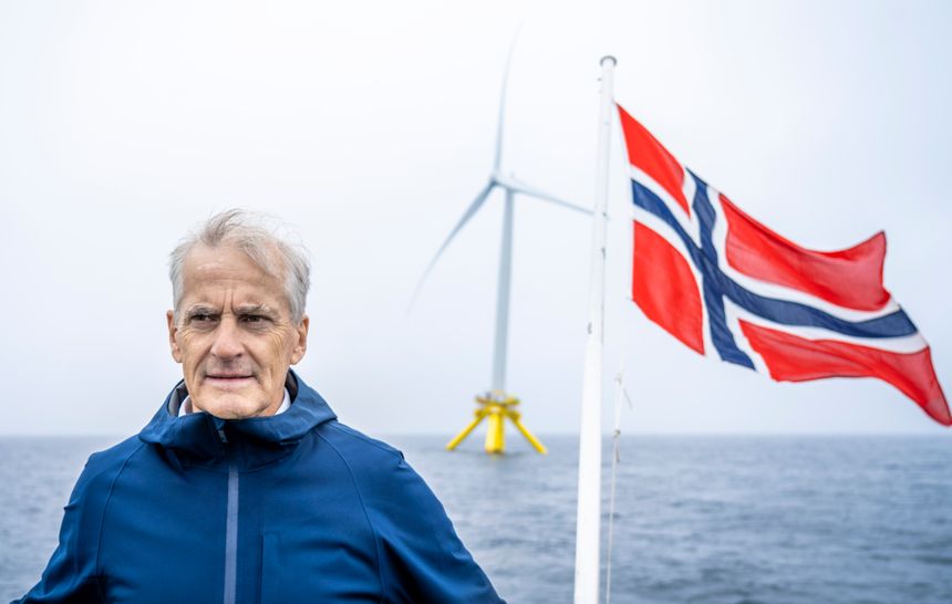 Statsminister Jonas Gahr Støre (Ap) og regjeringen vil bruke 35 milliarder kroner i subsidier på flytende havvind. Foto:  Ole Berg-Rusten/NTB