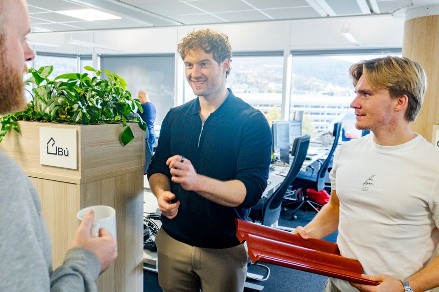 Vestlendingene leier et hjørne i kontorlandskapet. Foto: David Toman Søberg