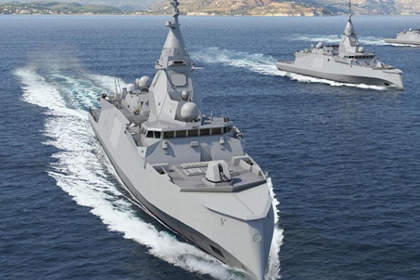 Franske FDI fra Naval Group. Den har et deplasement på 4460 tonn og en besetning på 125, men plass til 153. FDI er særlig godt egnet til ubåtjakt. Den har samme sonarsystem som Constellation. Den har også en såkalt omvendt baug, som gir høyere hastighet. Foto: Naval Group