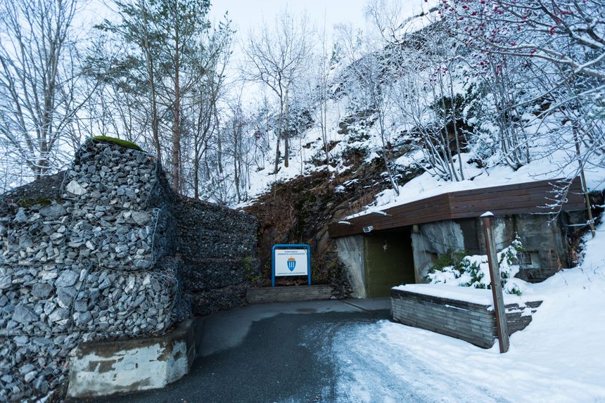 Inngangen til Forsvarets operative hovedkvarter i Reitan utenfor Bodø.  Foto:  Jonas Selim/Forsvaret